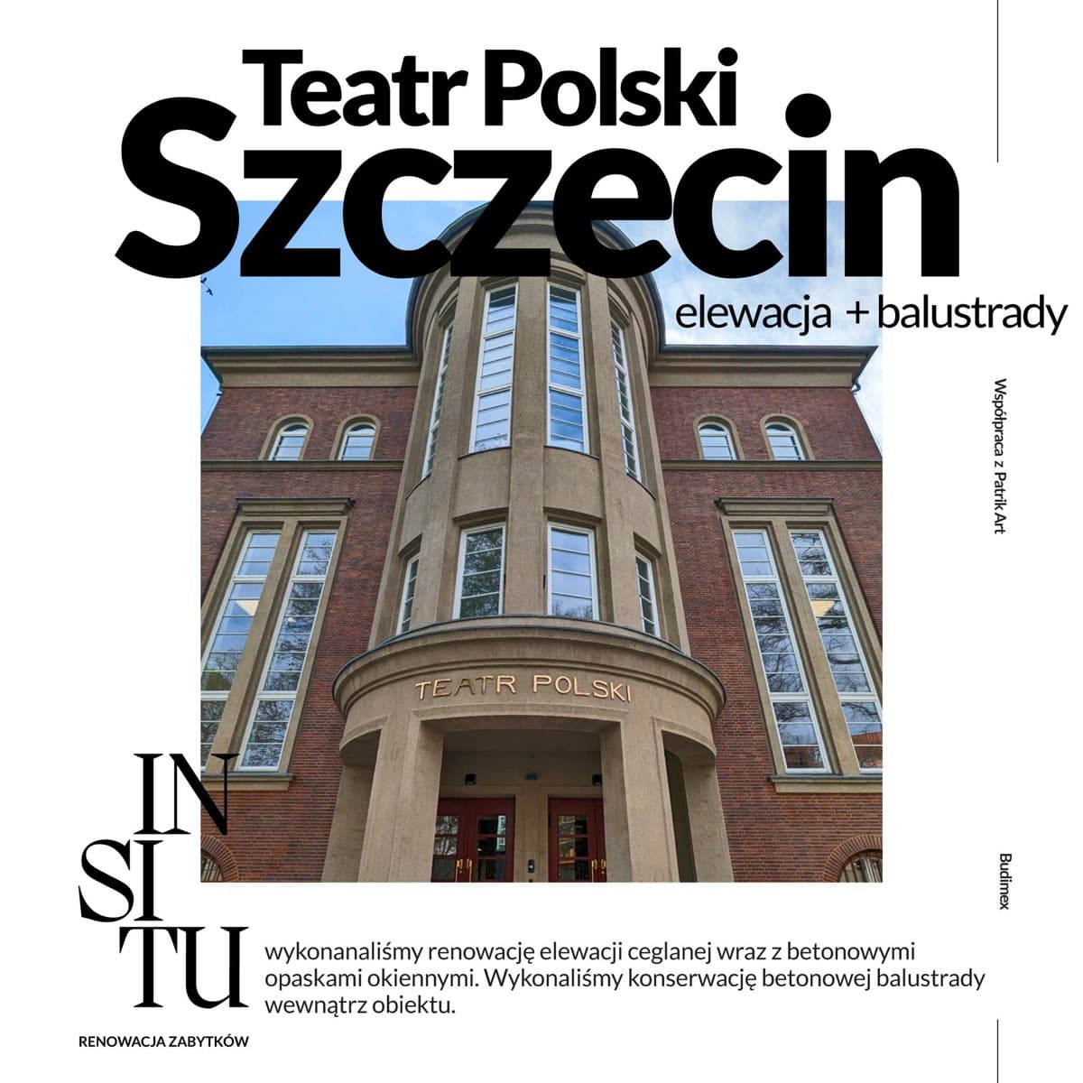 Teatr Polski w Szczecinie · elewacja ceglana i balustrady